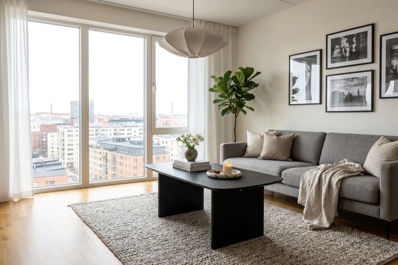 Alma Soffbord Rektangulär 120 cm i trä - Svartlaserad ek - Möbler - Bord & matgrupper - Soffbord