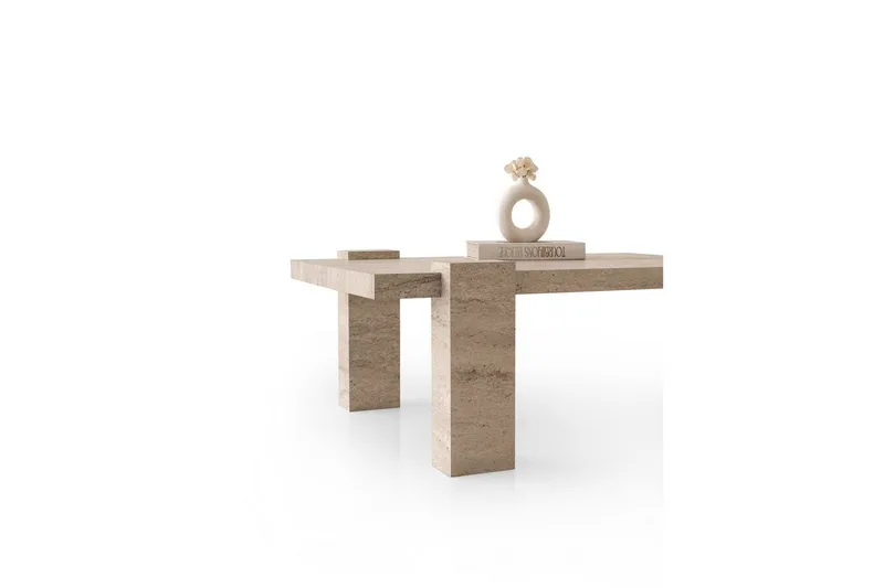 Almasi Soffbord 110 cm - Travertine - Möbler - Bord & matgrupper - Soffbord