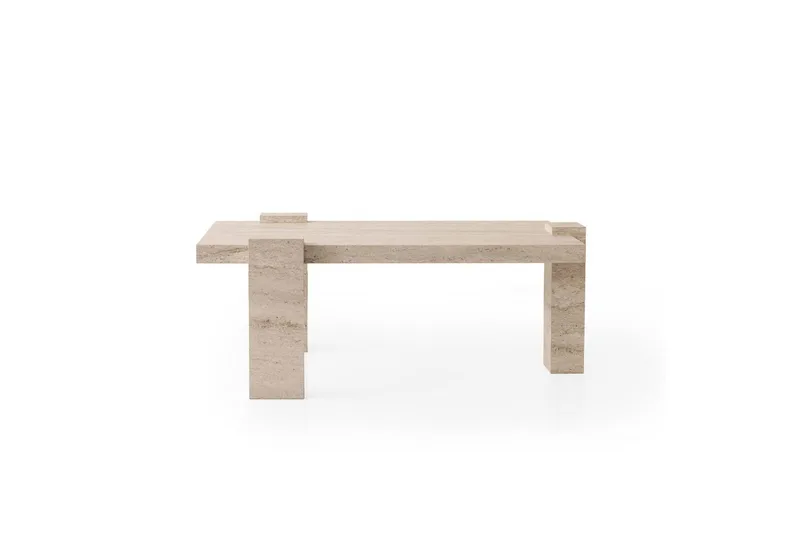 Almasi Soffbord 110 cm - Travertine - Möbler - Bord & matgrupper - Soffbord