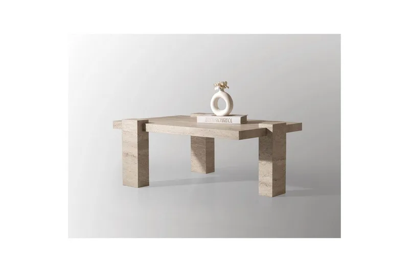 Almasi Soffbord 110 cm - Travertine - Möbler - Bord & matgrupper - Soffbord