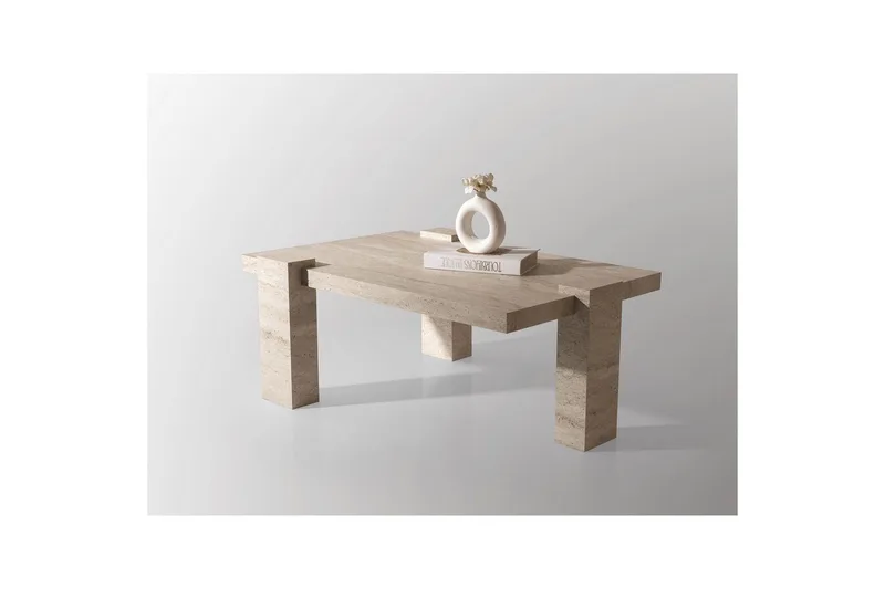 Almasi Soffbord 110 cm - Travertine - Möbler - Bord & matgrupper - Soffbord