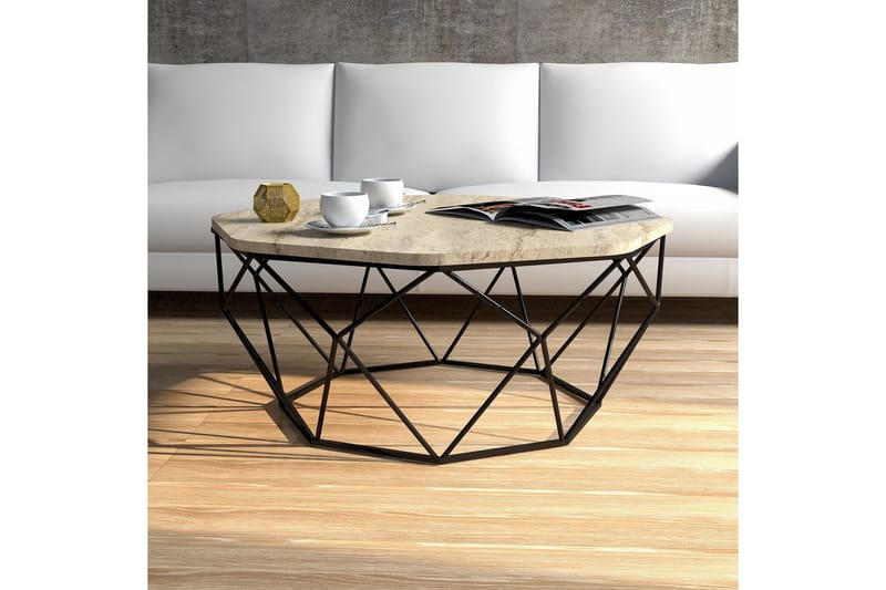 Almasi Soffbord 90 cm - Beige - Möbler - Bord & matgrupper - Soffbord