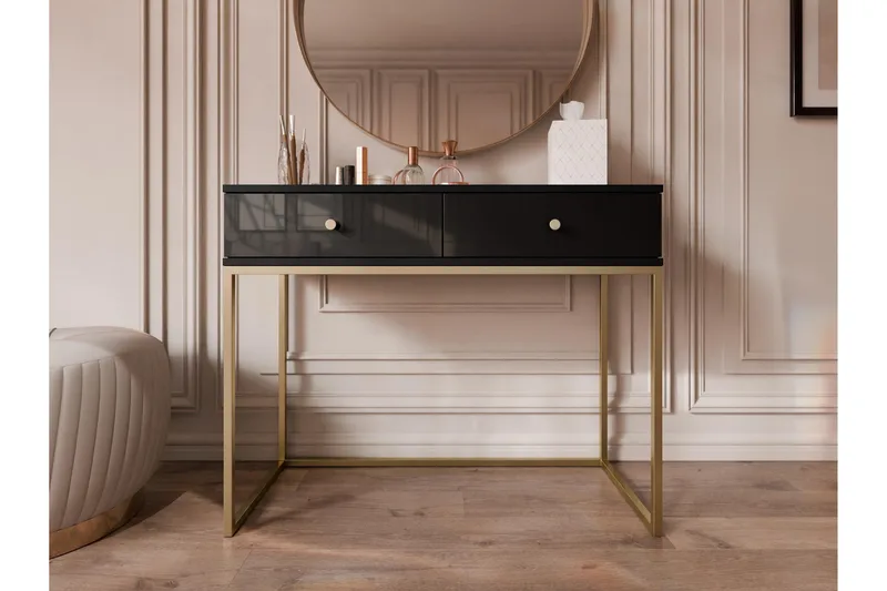 Altenau Sminkbord 100x40 cm - Svart/Brun - Möbler - Bord & matgrupper - Sminkbord & toalettbord
