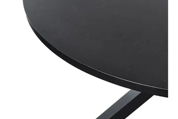 Altona Runt Matbord 120 cm med Glasskiva, Sten- och Metallutseende - Svart - Möbler - Bord & matgrupper - Matbord & köksbord