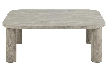 Alula Rektangulärt Soffbord 100 cm med Rundade Hörn i Marmor - Grå - Möbler - Bord & matgrupper - Soffbord