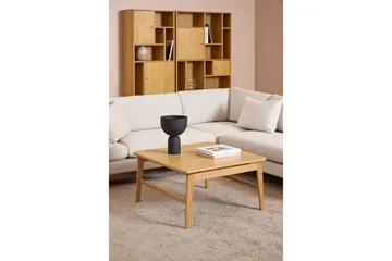 Amasi 80 cm Kvadratiskt Soffbord med Svävande Bordsskiva i Ek - Brun - Möbler - Bord & matgrupper - Soffbord