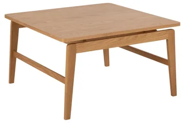 Amasi 80 cm Kvadratiskt Soffbord med Svävande Bordsskiva i Ek - Brun - Möbler - Bord & matgrupper - Soffbord