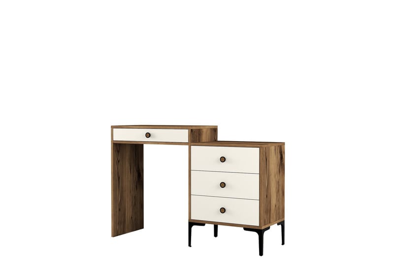 Ameias Sminkbord 124x84,7 cm Brun/Beige - Hanah Home - Möbler - Bord & matgrupper - Sminkbord & toalettbord