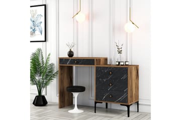 Ameias Sminkbord 124x84,7 cm Brun/Svart - Hanah Home - Möbler - Bord & matgrupper - Sminkbord & toalettbord