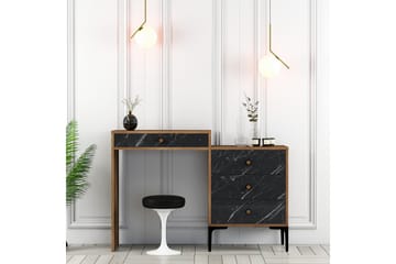 Ameias Sminkbord 124x84,7 cm Brun/Svart - Hanah Home - Möbler - Bord & matgrupper - Sminkbord & toalettbord