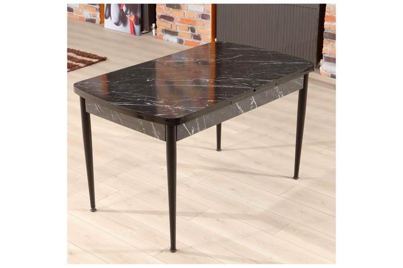 Amerbach Matbord 132 cm Rektangulär - Svart/Vit - Möbler - Bord & matgrupper - Matbord & köksbord