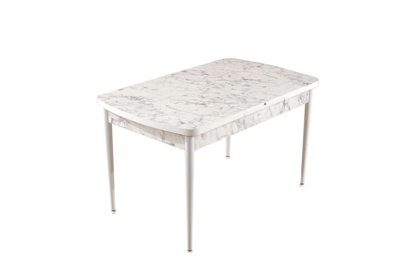 Amerbach Matbord 132 cm Rektangulär, Vit/Grå