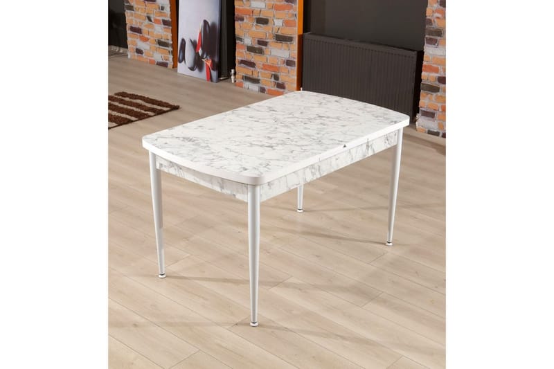 Amerbach Matbord 132 cm Rektangulär - Vit/Grå - Möbler - Bord & matgrupper - Matbord & köksbord