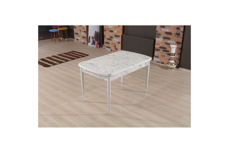 Amerbach Matbord 132 cm Rektangulär - Vit/Grå - Möbler - Bord & matgrupper - Matbord & köksbord