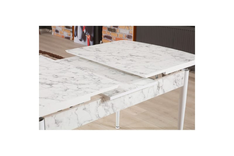 Amerbach Matbord 132 cm Rektangulär - Vit/Grå - Möbler - Bord & matgrupper - Matbord & köksbord