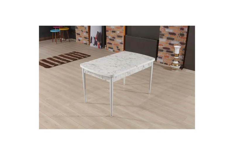 Amerbach Matbord 132 cm Rektangulär - Vit/Grå - Möbler - Bord & matgrupper - Matbord & köksbord