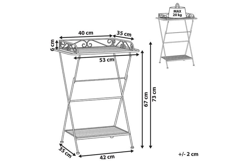 Ancud Rektangulärt Soffbord i Metall med Metallutseende - Vit - Möbler - Bord & matgrupper - Soffbord