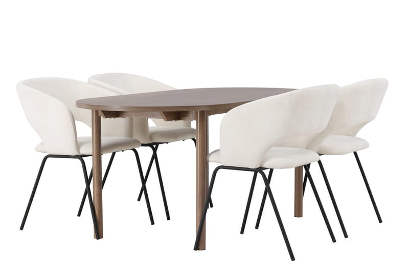 Andy Matbord 180x90 cm Brun med 4 Day Matstol