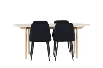 Andy Matbord 180x90 cm med 4 Night Matstol - Möbler - Bord & matgrupper - Matgrupper