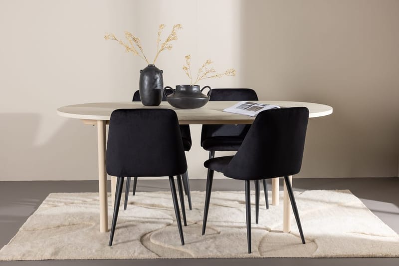 Andy Matbord 180x90 cm med 4 Night Matstol