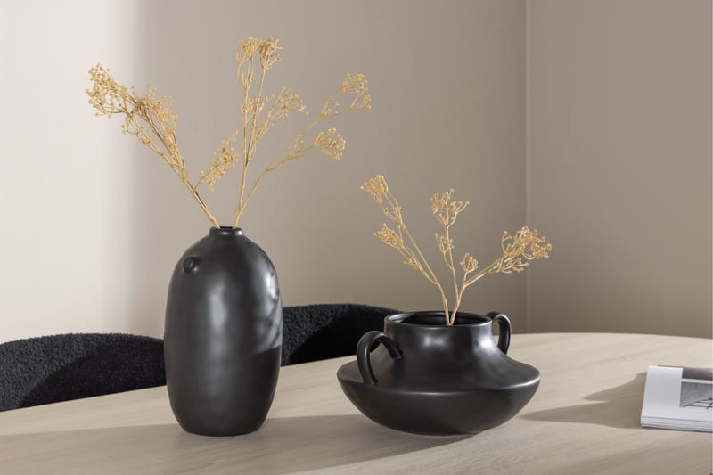 Andy Matgrupp 180 cm Oval med 4 Modesto stolar - Whitewash/Svart - Möbler - Bord & matgrupper - Matgrupper