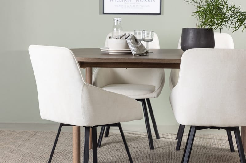 Andy Matgrupp 180 cm Oval med 4 Rosie stolar - Beige - Möbler - Bord & matgrupper - Matgrupper