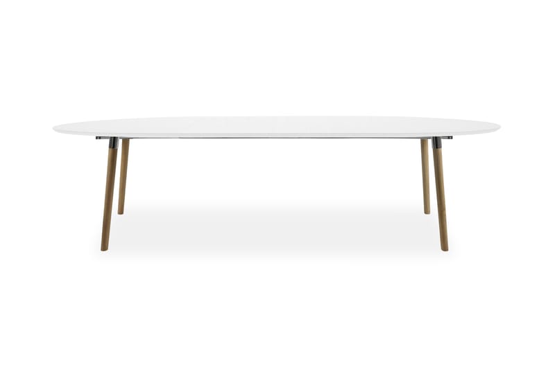 Anita Förlängningsbart Matbord 170 cm Ovalt - Vit/Träben - Matbord & köksbord