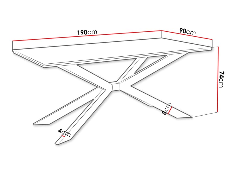 Aplung Matbord 190 cm Rektangulär - Svart/Brun - Möbler - Bord & matgrupper - Matbord & köksbord