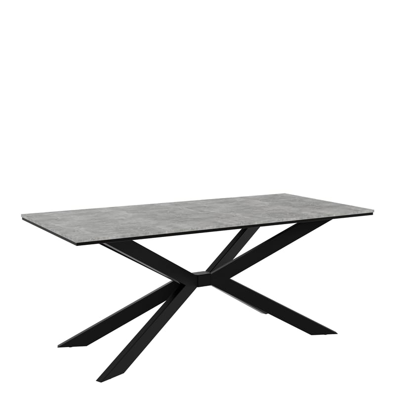 Aplung Matbord 190 cm Rektangulär, Svart/Grå