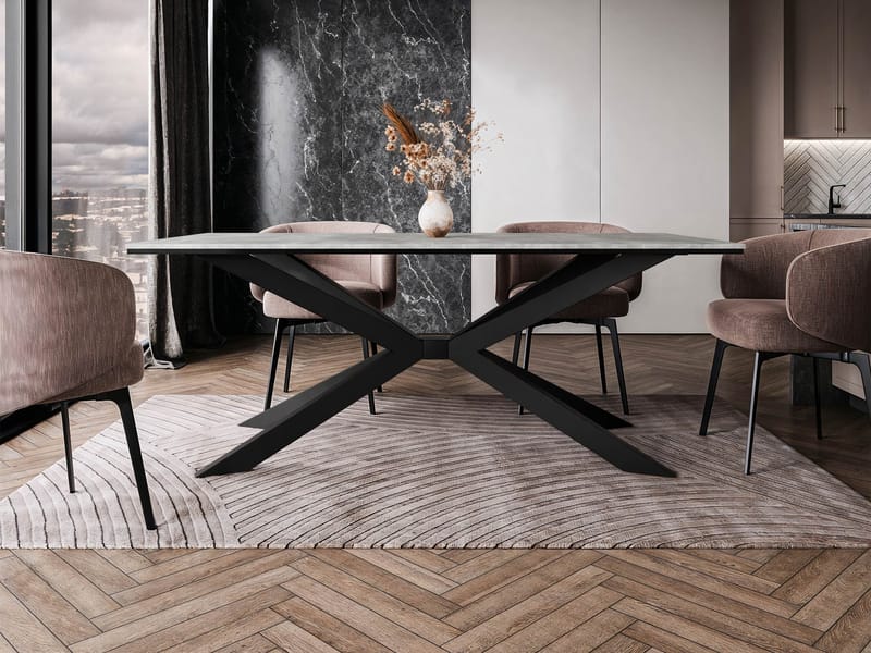 Aplung Matbord 190 cm Rektangulär - Svart/Grå - Möbler - Bord & matgrupper - Matbord & köksbord