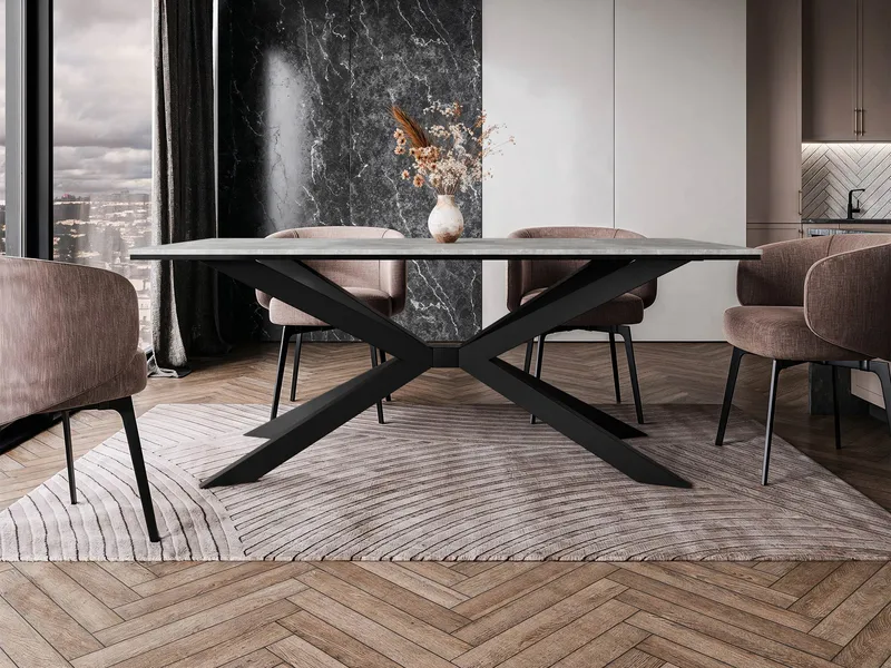 Aplung Matbord 190 cm Rektangulär - Svart/Grå - Möbler - Bord & matgrupper - Matbord & köksbord