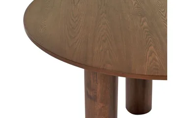 Appelle Runt Matbord 120 cm i Trä med Askutseende - Mörkbrun - Möbler - Bord & matgrupper - Matbord & köksbord