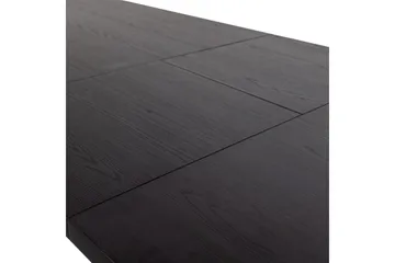 Arros Stort Utdragbart Rektangulärt Matbord 220 cm med Mörkt Trä- och Metallutseende - Svart - Möbler - Bord & matgrupper - Matbord & köksbord
