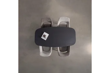Arros Stort Utdragbart Rektangulärt Matbord 220 cm med Mörkt Trä- och Metallutseende - Svart - Möbler - Bord & matgrupper - Matbord & köksbord