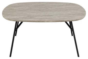 Arwina Kvadratiskt Soffbord 90 cm i Marmor med Metallben - Grå - Möbler - Bord & matgrupper - Soffbord
