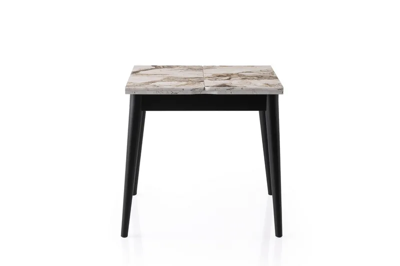 Asillo Matbord 80 cm Kvadratisk, Vit marmor