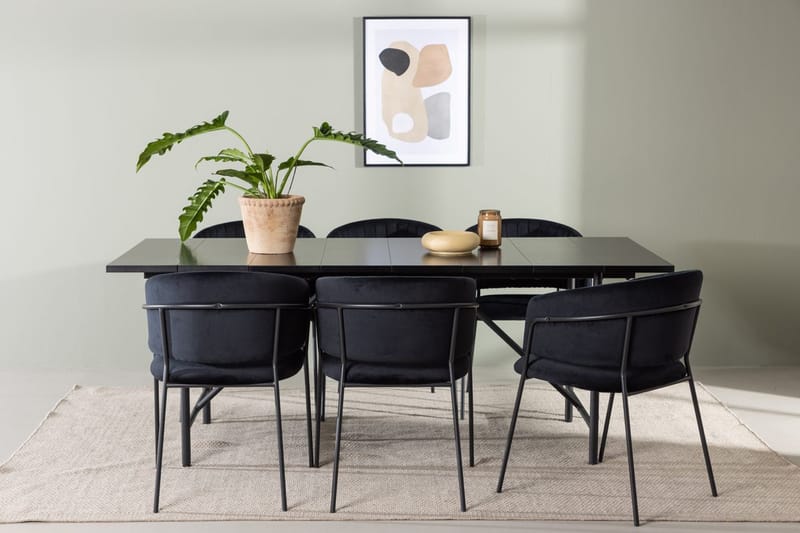 Astrid Matbord 90 cm med 6 Selma Matstol