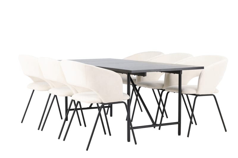 Astrid Matgrupp 200 cm Rektangulär med 6 Day stolar - Svart - Möbler - Bord & matgrupper - Matgrupper