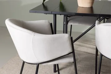 Astrid Matgrupp 200 cm Rektangulär med 6 Evelina stolar - Svart - Möbler - Bord & matgrupper - Matgrupper