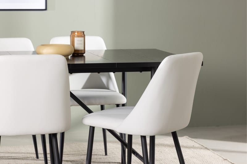 Astrid Matgrupp 200 cm Rektangulär med 6 Night stolar - Svart - Möbler - Bord & matgrupper - Matgrupper