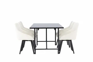 Astrid Matgrupp 200 cm Rektangulär med 6 Rosie stolar - Beige - Möbler - Bord & matgrupper - Matgrupper