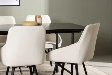 Astrid Matgrupp 200 cm Rektangulär med 6 Rosie stolar - Beige - Möbler - Bord & matgrupper - Matgrupper