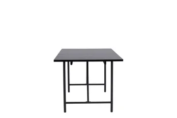 Astrid Stort Rektangulärt Matbord 200 cm med Valnöts- och Metallutseende - Svart - Möbler - Bord & matgrupper - Matbord & köksbord