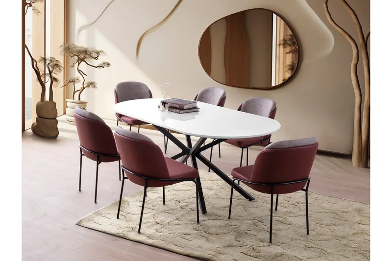 Aura Matbord 180 cm Rektangulär - Vit - Möbler - Bord & matgrupper - Matbord & köksbord