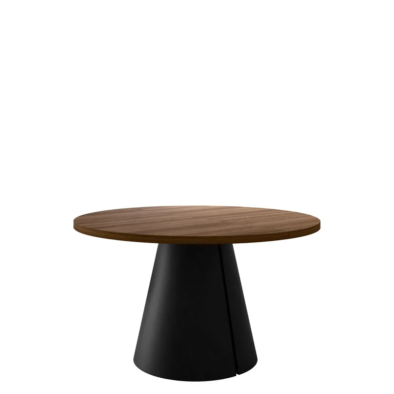 Aurion Matbord rund förlängningsbart 100-174 cm - Svart, brun - Möbler - Bord & matgrupper - Matbord & köksbord