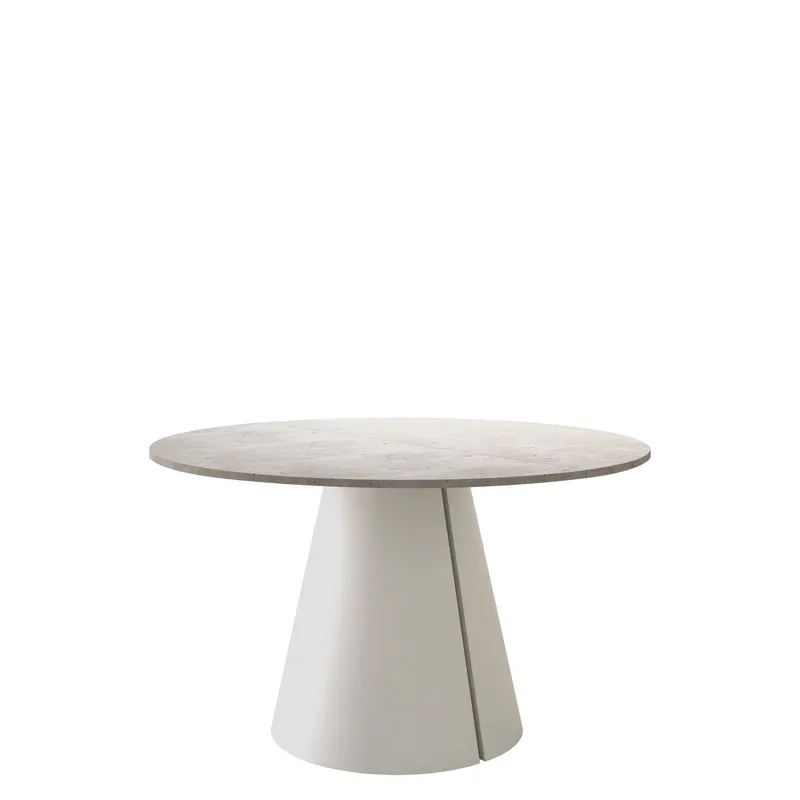 Aurion Matbord Rund Förlängningsbart 100-176 cm, beige travertin