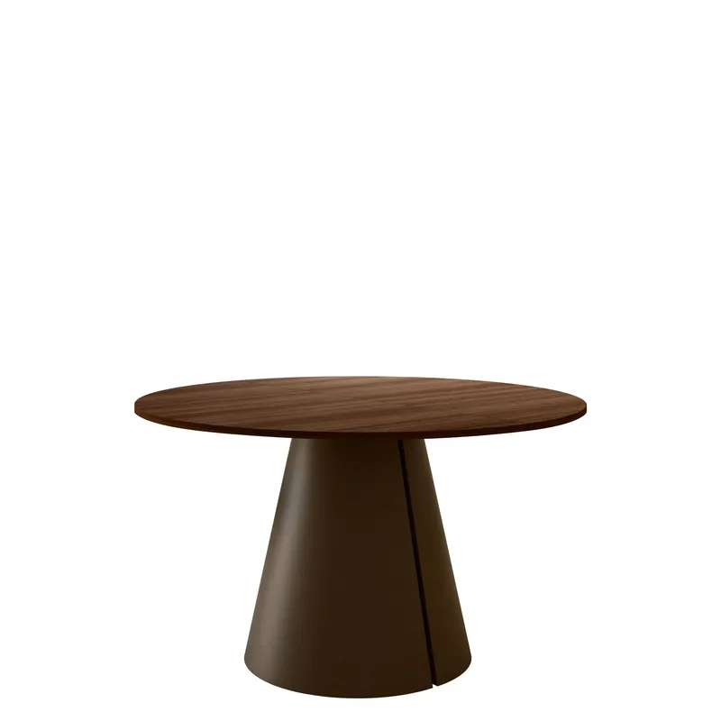 Aurion Matbord Rund Förlängningsbart 100-176 cm, brun/koppar