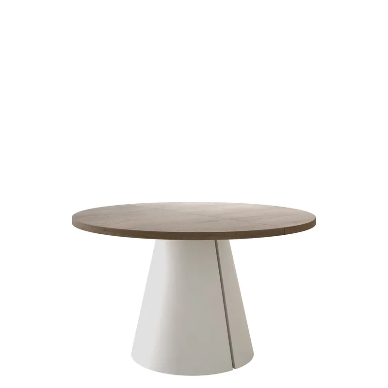 Aurion Matbord rund förlängningsbart 120-196 cm - beige, ljusbrun - Möbler - Bord & matgrupper - Matbord & köksbord