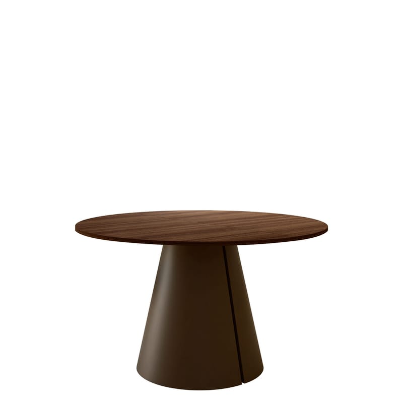 Aurion Matbord Rund Förlängningsbart 120-196 cm, brun/koppar
