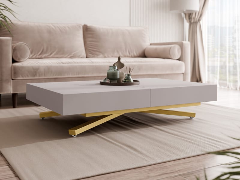 Avendi Soffbord 120 cm - Guld, beige - Möbler - Bord & matgrupper - Soffbord